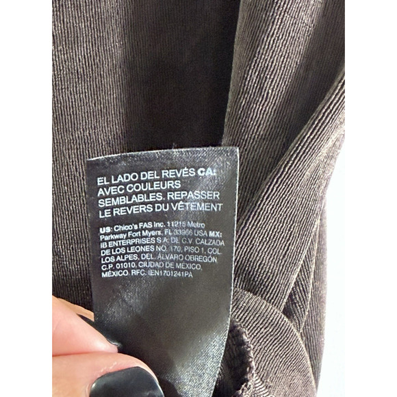 Chicos Travelers Chocolate Brown Slinky Knit Tank Top Size 2 US 12/14 Minimalist - Picture 8 of 9